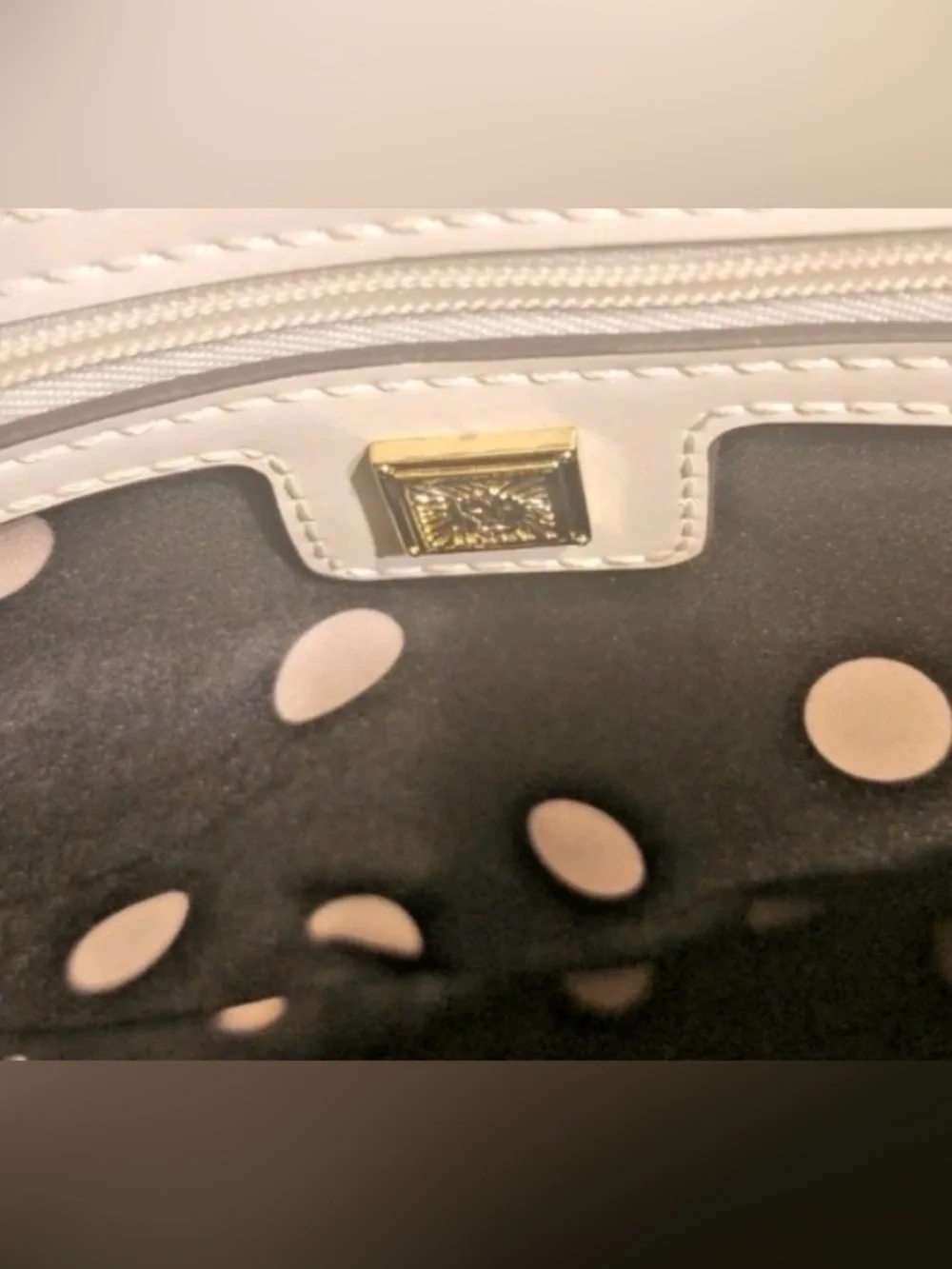 Anna Klein Cream Snake-Embossed Tote Bag
